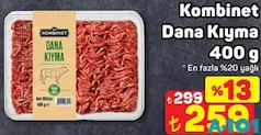 KOMBİNET DANA KIYMA 400 GR fiyat ve kampanya bilgisi